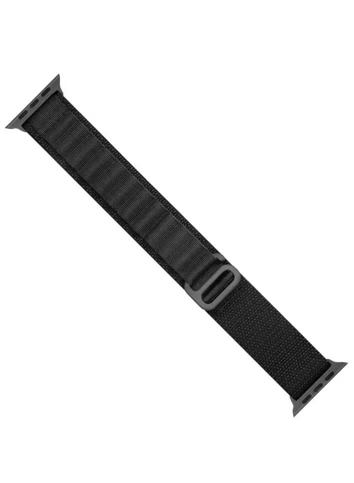 alpine loop Sport Nylon Watch Band Strap for Watch Ultra 49mm/45mm/44mm/42mm Black