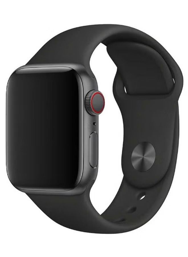 Silicone Wrist Band For Apple Watch 38-40mm Black