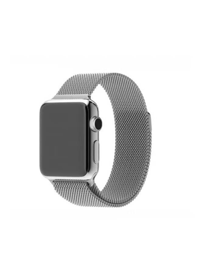 Replacement Strap Watchband For Apple Watch Series 7 45mm / 6 / SE / 5 / 4 44mm / 3 / 2 / 1 42mm Silver