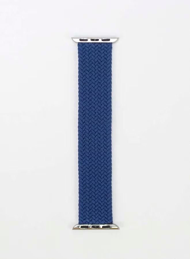 Replacement Nylon Braided Apple Watch Band for 41/40/38 mm Medium Blue