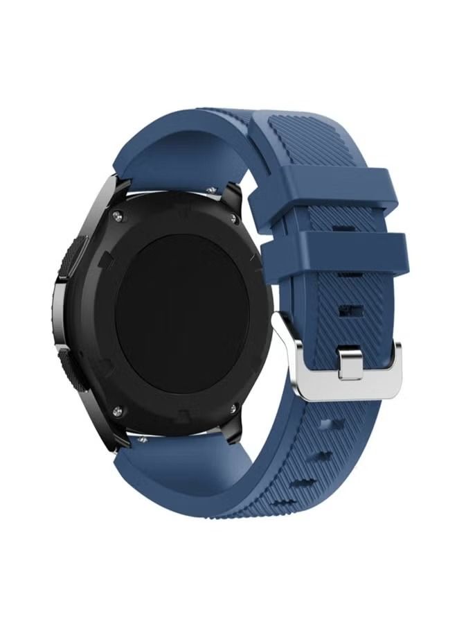 Replacement Leather Watch Band For Samsung Gear S3 Navy Blue