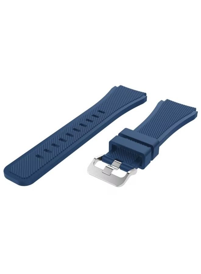 Replacement Leather Watch Band For Samsung Gear S3 Navy Blue