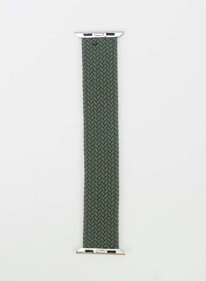 Replacement Nylon Braided Apple Watch Band for 45/44/42 mm  Green