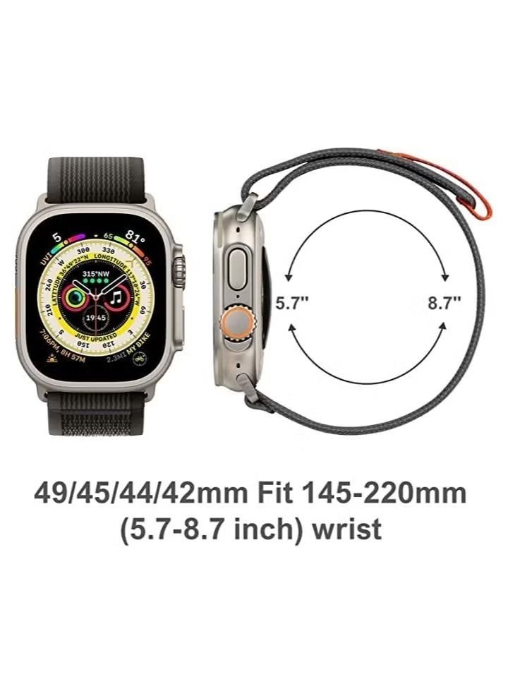 Trail Loop Watch Band Strap for Apple Watch Ultra 49mm/45mm/44mm/42mm Nylon Compatible with iWatch Series 8/Ultra/7/SE/6/5/4/3/2/1