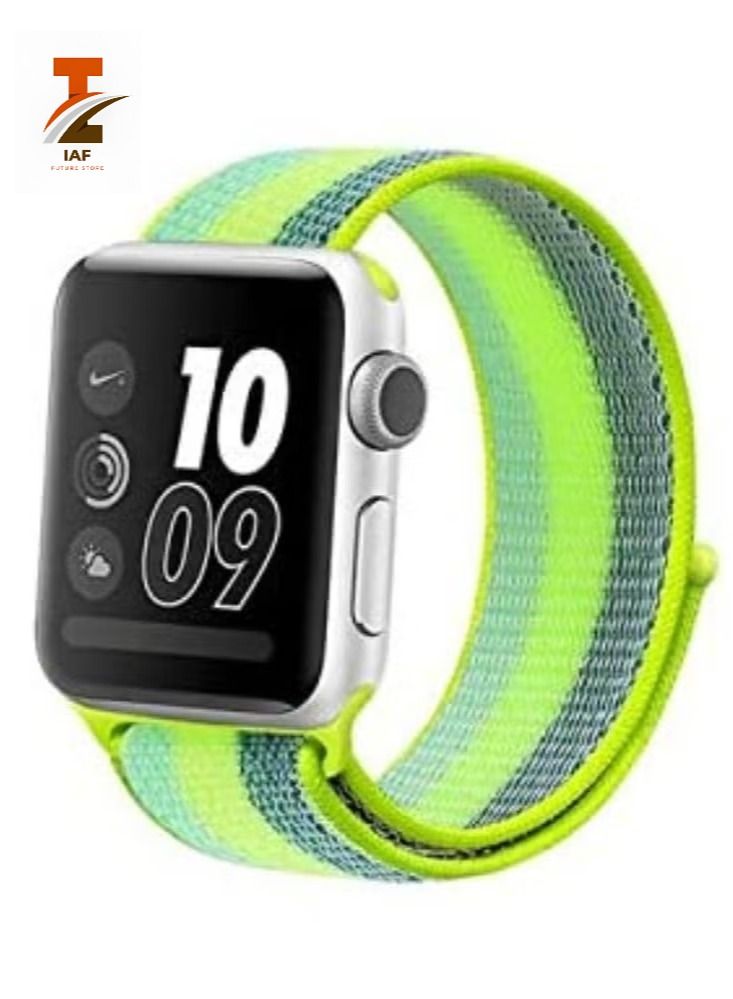 Nylon Sport Band for Apple Watch 45mm 44mm 42mm Soft Replacement Strap for iWatch Series 7 6 SE 5 4 3 2 1