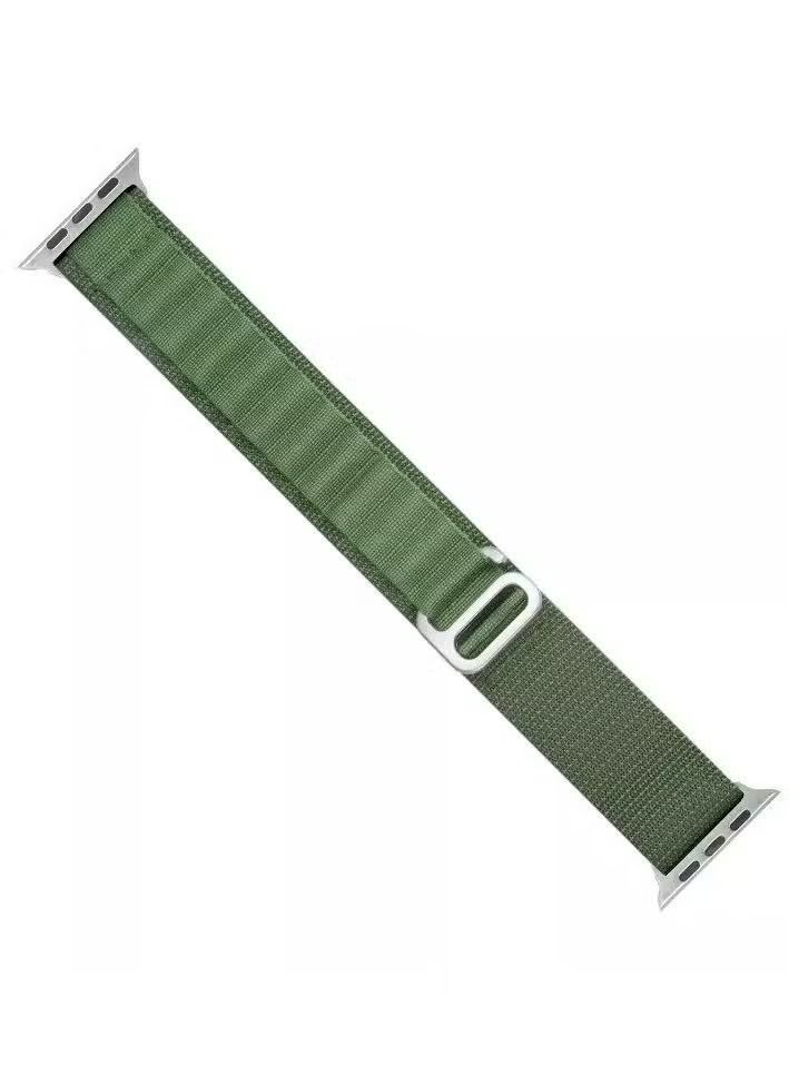 alpine loop Sport Nylon Watch Band Strap for Watch ultra 49mm/45mm/44mm/42mm Green