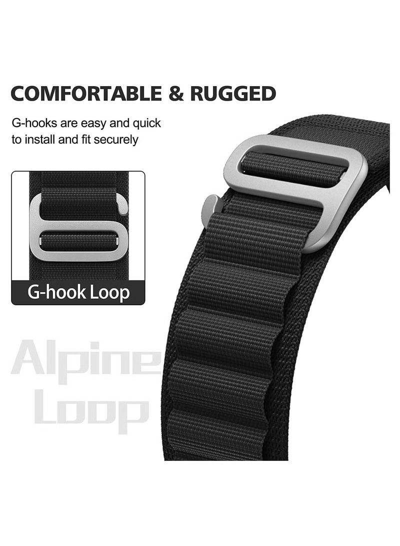 Apple Watch Alpine Loop Band 49mm/45mm/44mm Nylon Woven Sport Strap Compatible with iWatch Series 8/Ultra/7/SE/6/5/4/3/2/1