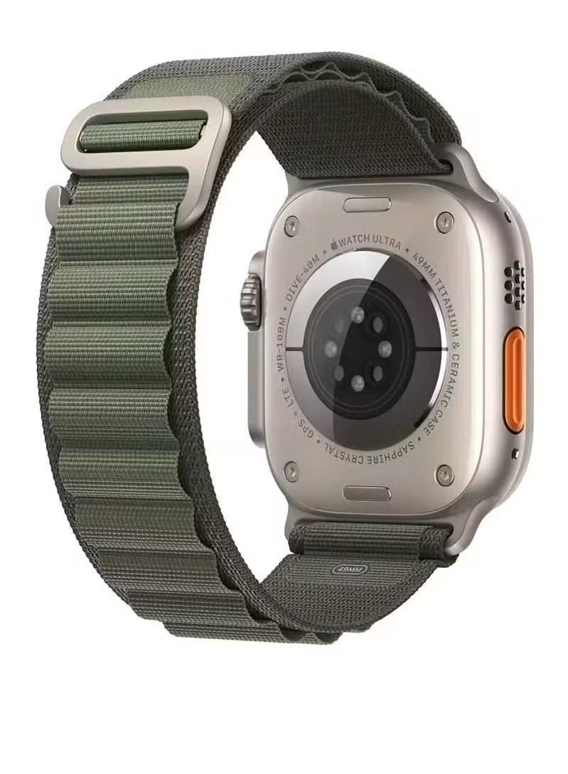 Replacement Watch Ultra Alpine Loop Band Strap Compatible with 49MM/45MM/44MM/42MM for All Series -Military Green