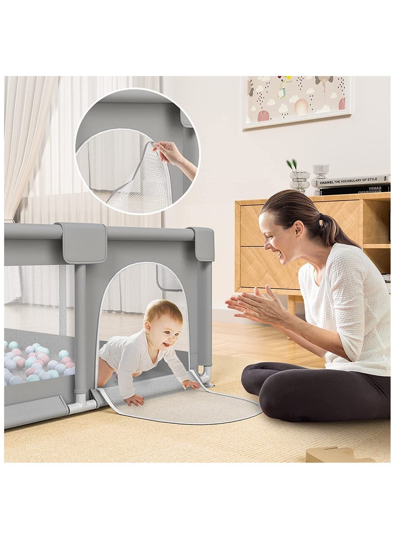 Children's Play Game Fence Indoor Baby Toddler Safety Fence Baby Crawling Playground Baby Playpen With Balls and Handrails