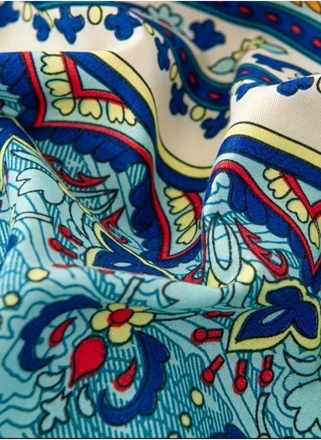 Queen size 6 piece duvet cover set, colorful bohemian bedding.