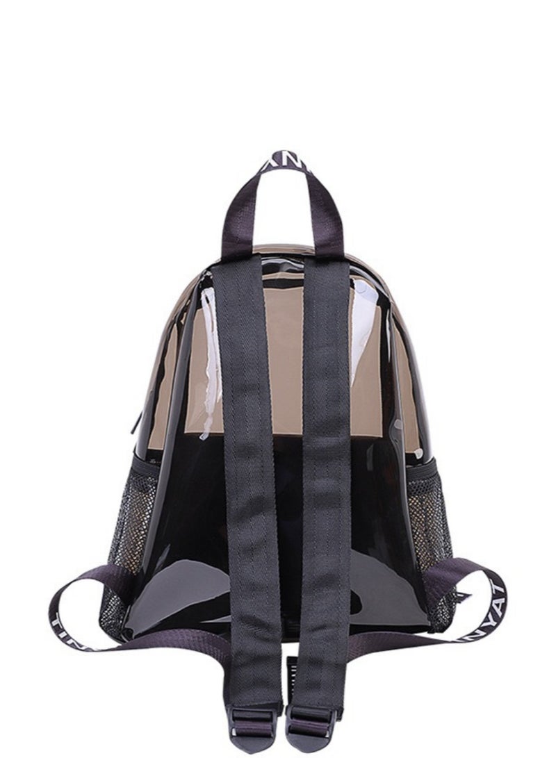 2024 Trend: Transparent Jelly Backpack - Waterproof PVC, Ideal for Beach Days and Travel Adventures Black