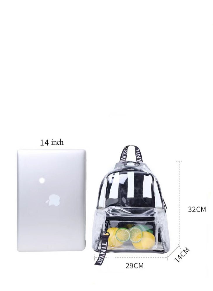 2024 Trend: Transparent Jelly Backpack - Waterproof PVC, Ideal for Beach Days and Travel Adventures Black