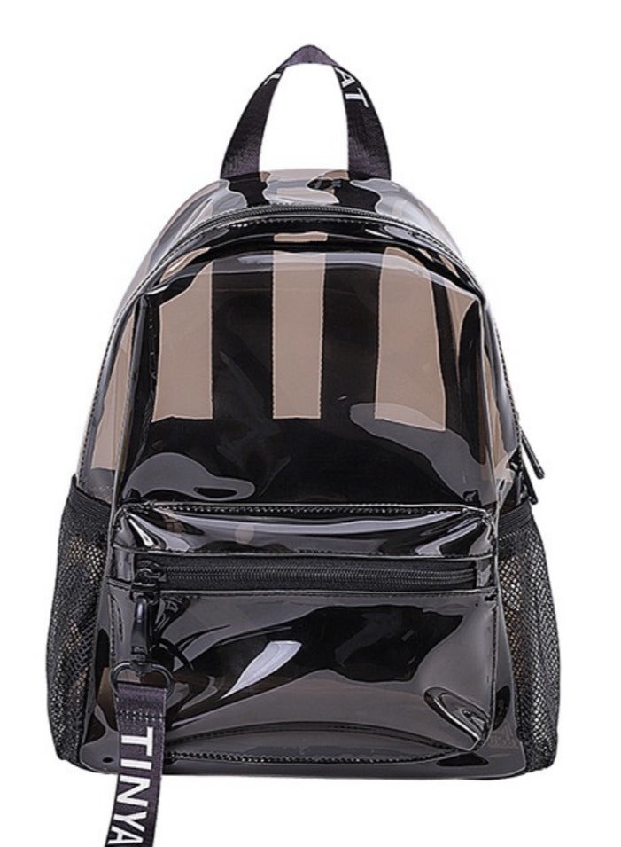 2024 Trend: Transparent Jelly Backpack - Waterproof PVC, Ideal for Beach Days and Travel Adventures Black