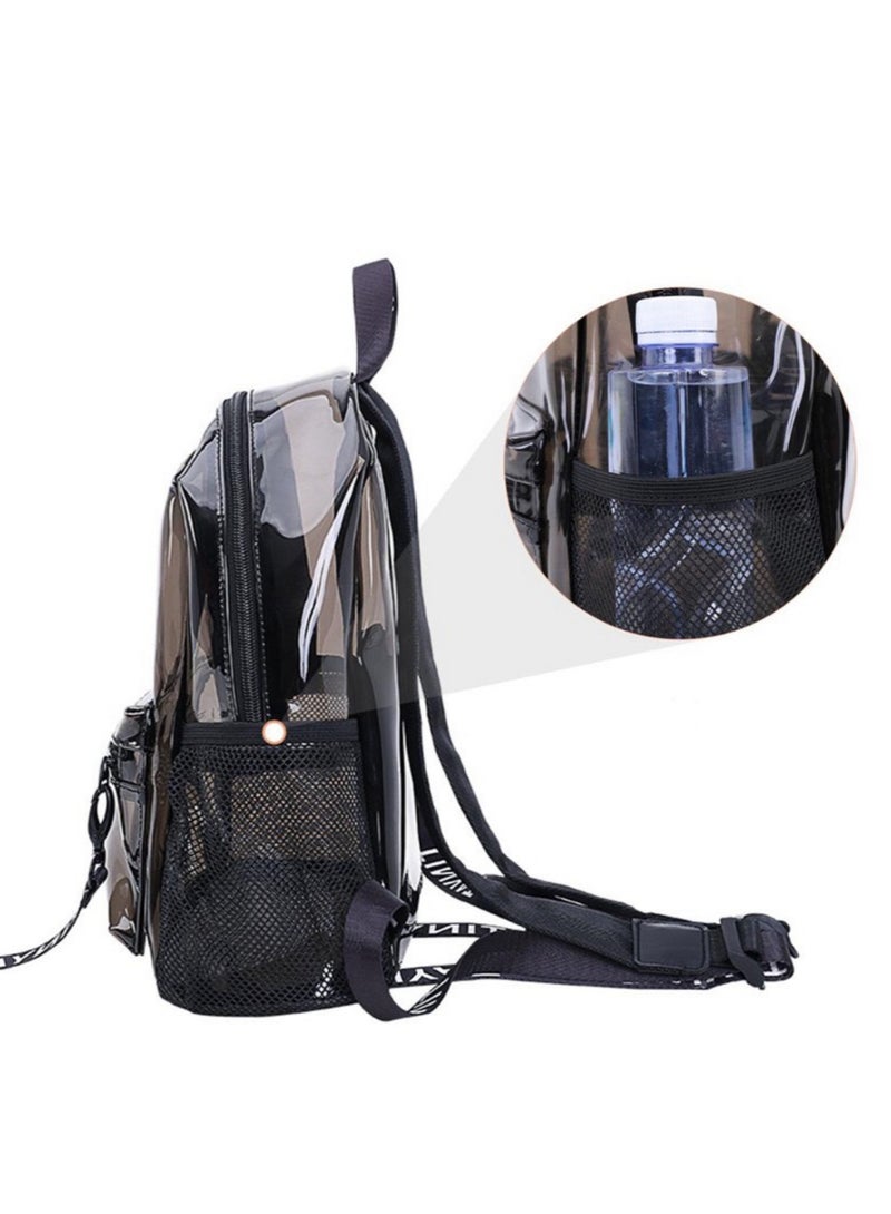 2024 Trend: Transparent Jelly Backpack - Waterproof PVC, Ideal for Beach Days and Travel Adventures Black