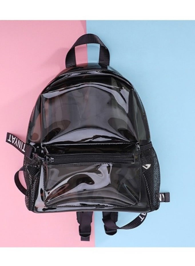 2024 Trend: Transparent Jelly Backpack - Waterproof PVC, Ideal for Beach Days and Travel Adventures Black