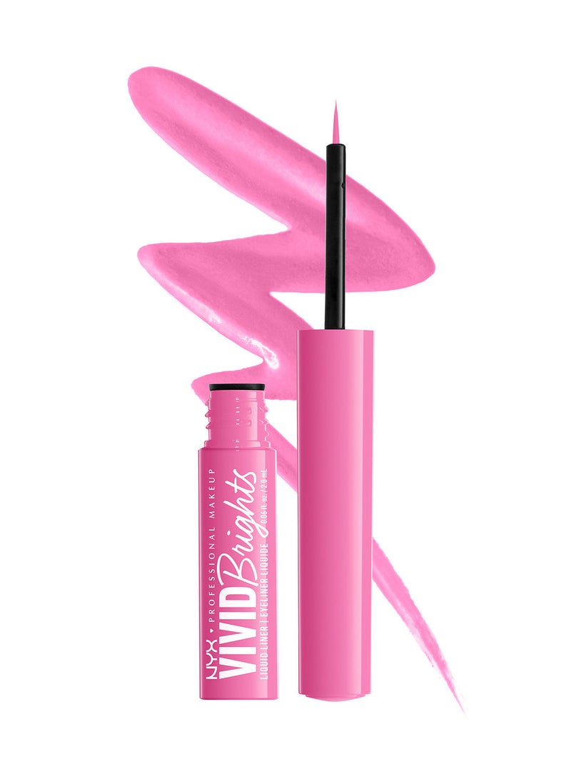 Vivid Brights Colored Liquid Eyeliner - Don't Pink Twice