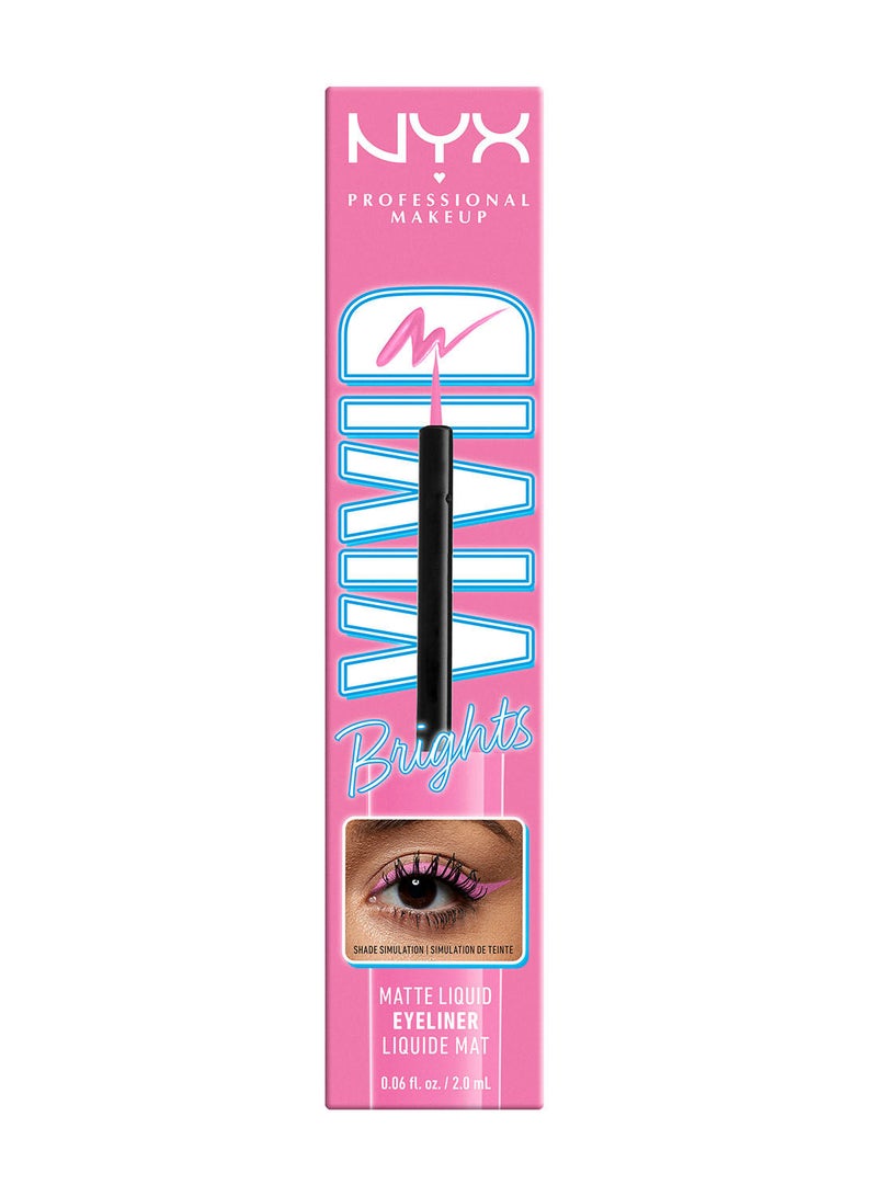 Vivid Brights Colored Liquid Eyeliner - Don't Pink Twice