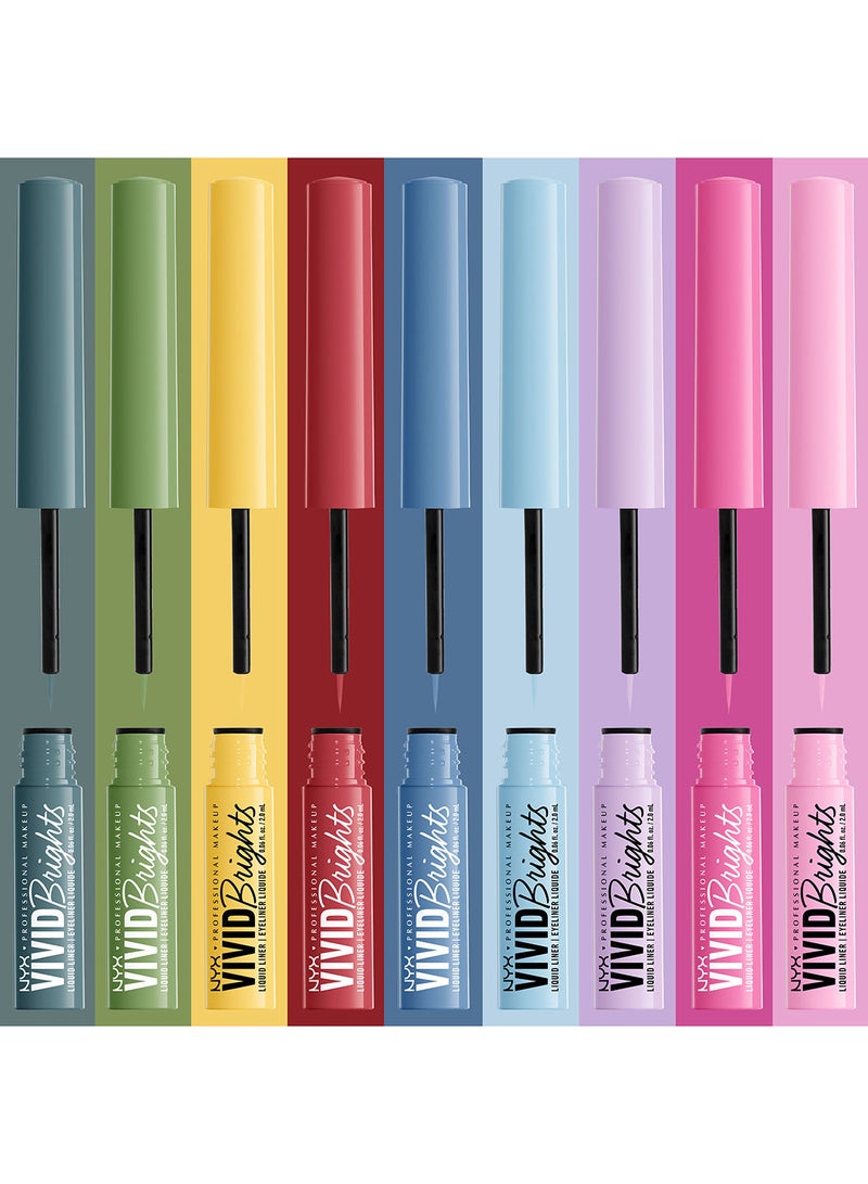 Vivid Brights Colored Liquid Eyeliner - Don't Pink Twice