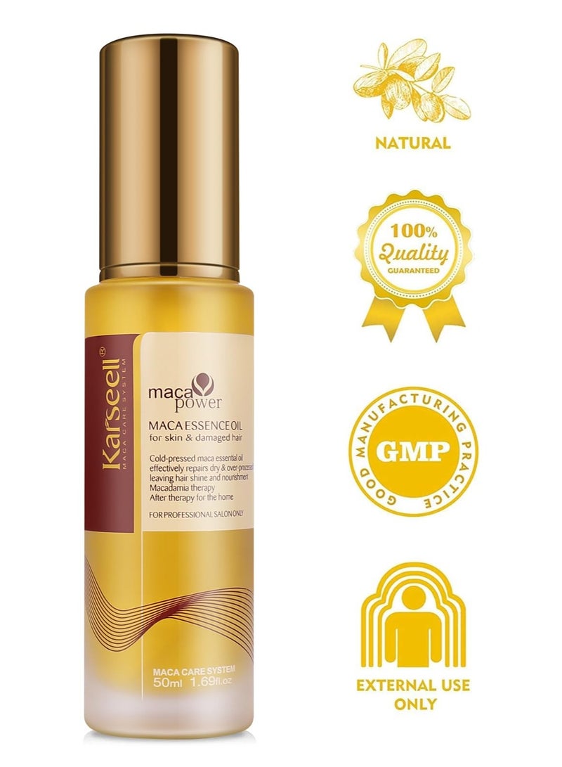 Karseell Moroccan Argan Oil for Hair Healing Cold Pressed Weightless Argan Oil Hair Serum for Dry Damaged Hair 50ml