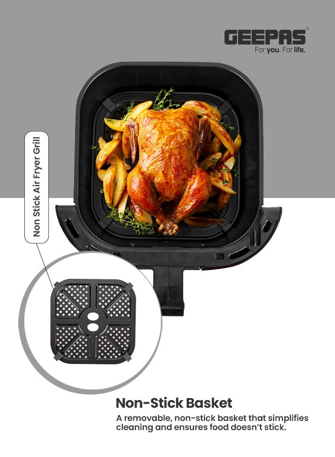 Air Fryer Equipped With Vortex Air Frying Technology| 7 L Capacity With A Rack| Oil Free Cooking | Adjustable Timer And Temperature, 1-30 Minutes Timer| Ideal For Making Fries, Steak, Chicken, Cake, Meat, Bread | 2 Years Warranty 7 L 1800 W GAF37506 Silver