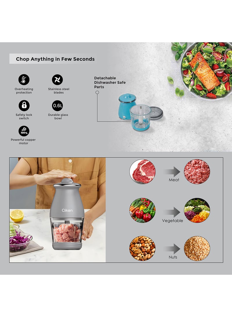 Electric Glass Chopper 200 W CK2689 Grey