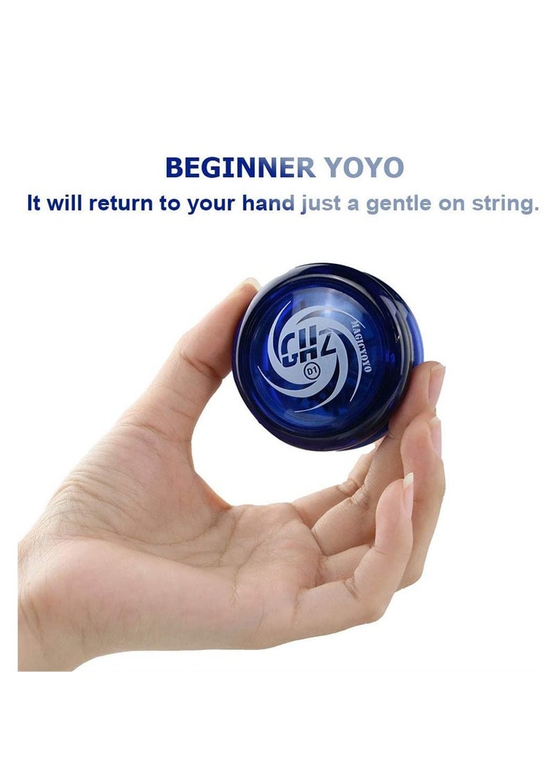 D1 GHZ Looping Yoyo Responsive Yoyo Ball for kids, Beginner Yoyo, Easy to Play and Practise Basic Looping Tricks, with 6 Yoyo Strings, Yo-Yo Glove, Yo Yo Bag (D1 - Blue)