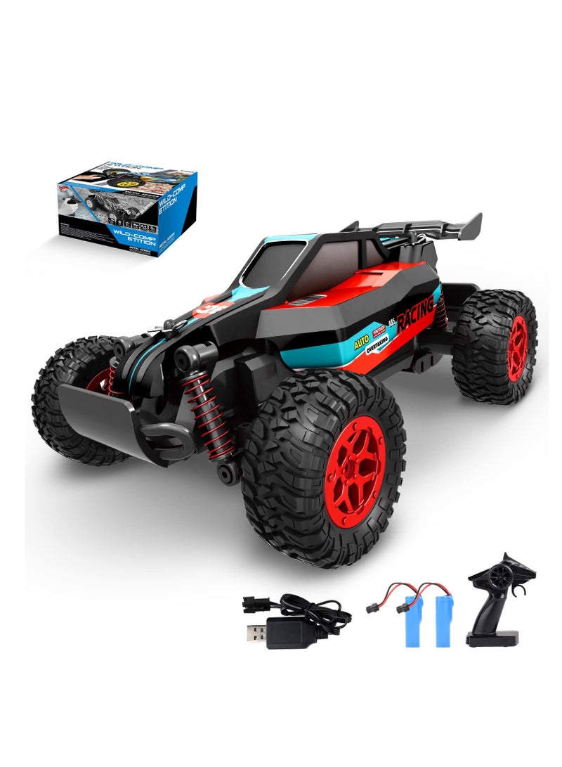 Loozix RC Racing Car, 1:20 Scale 2.4GHZ Remote Control 20KM/H High Speed Racing RC Truck Electric Toy Vehicle with 2 Rechargeable Batteries for Boys Kids