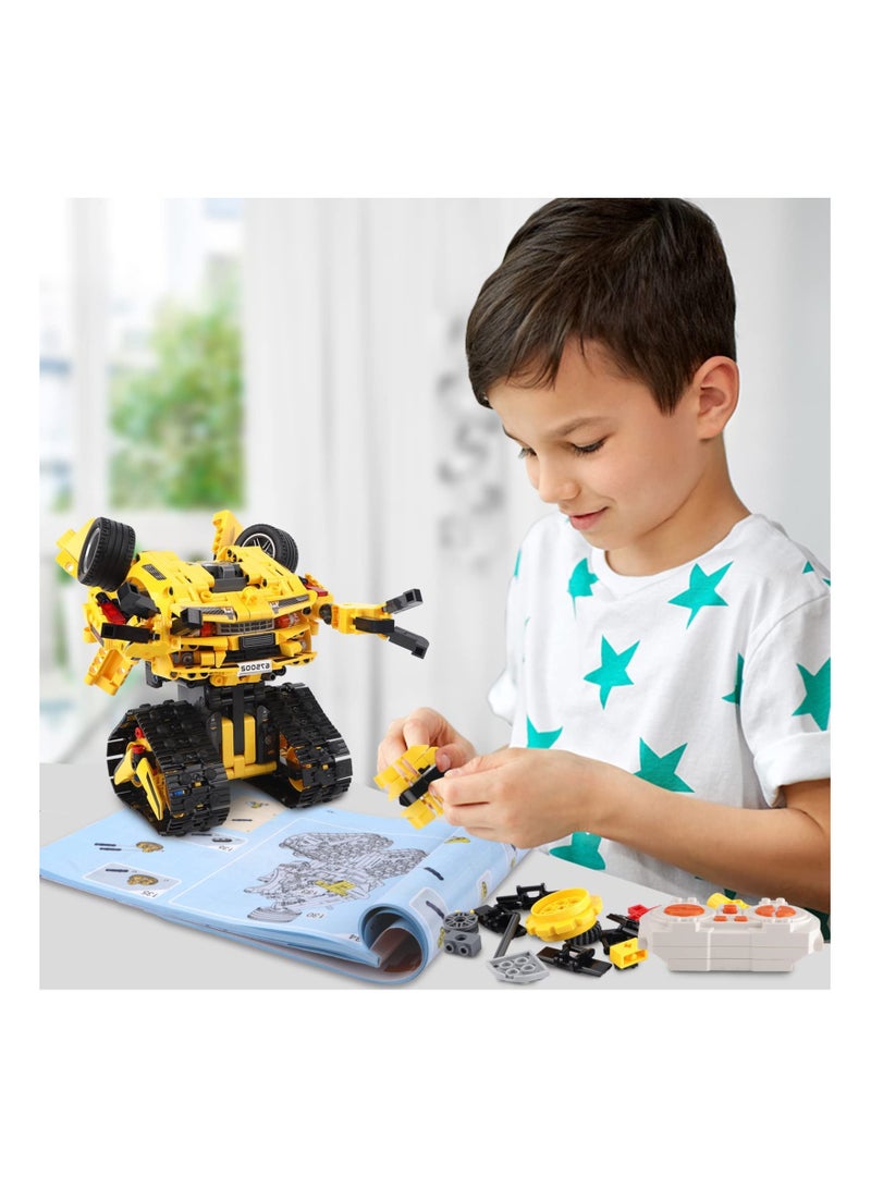 2in1 Remote Control Robot Kit with 901 Pieces APP Controlled STEM Toys for Kids Ages 8 and Up