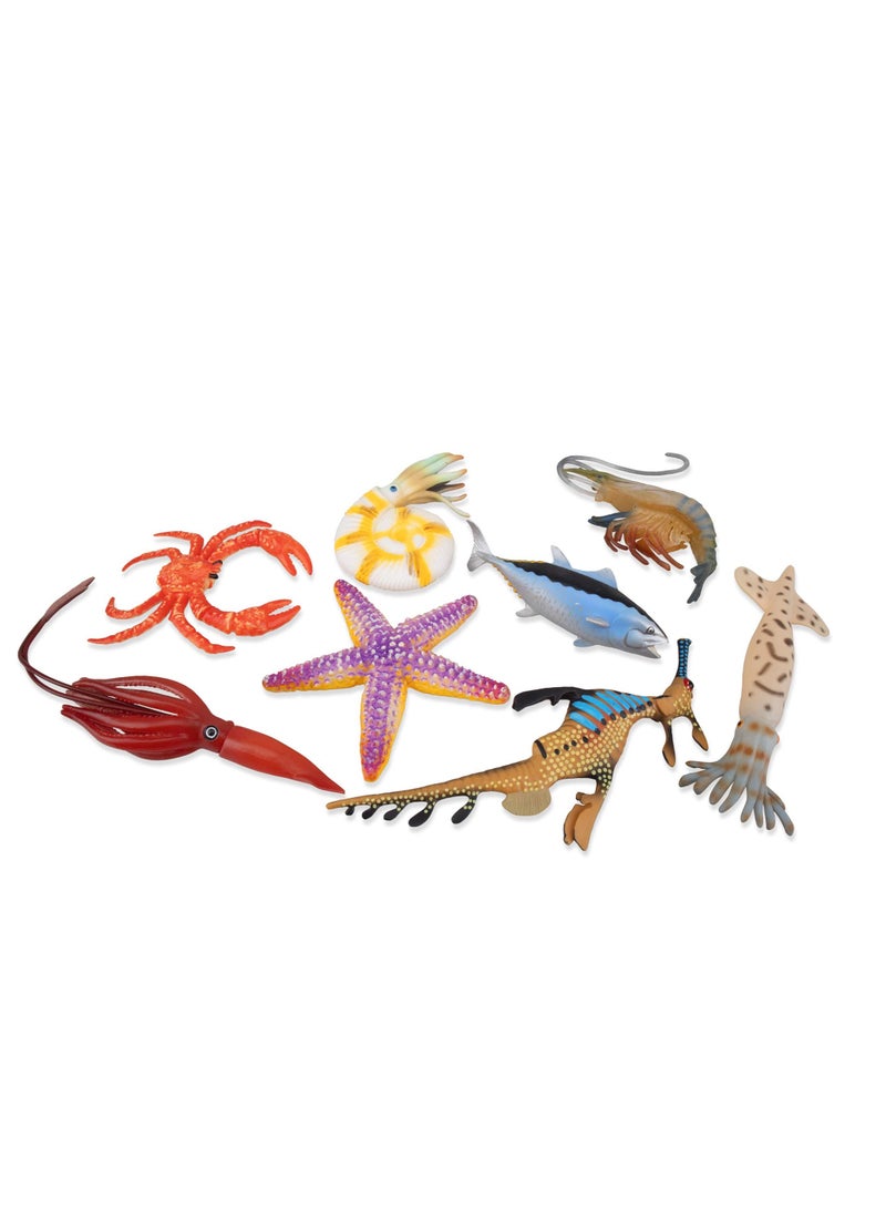 Plastic Sea Ocean Animal Figurines, Educational Shower Bath Toys, Assorted Realistic Sea Animal Toys