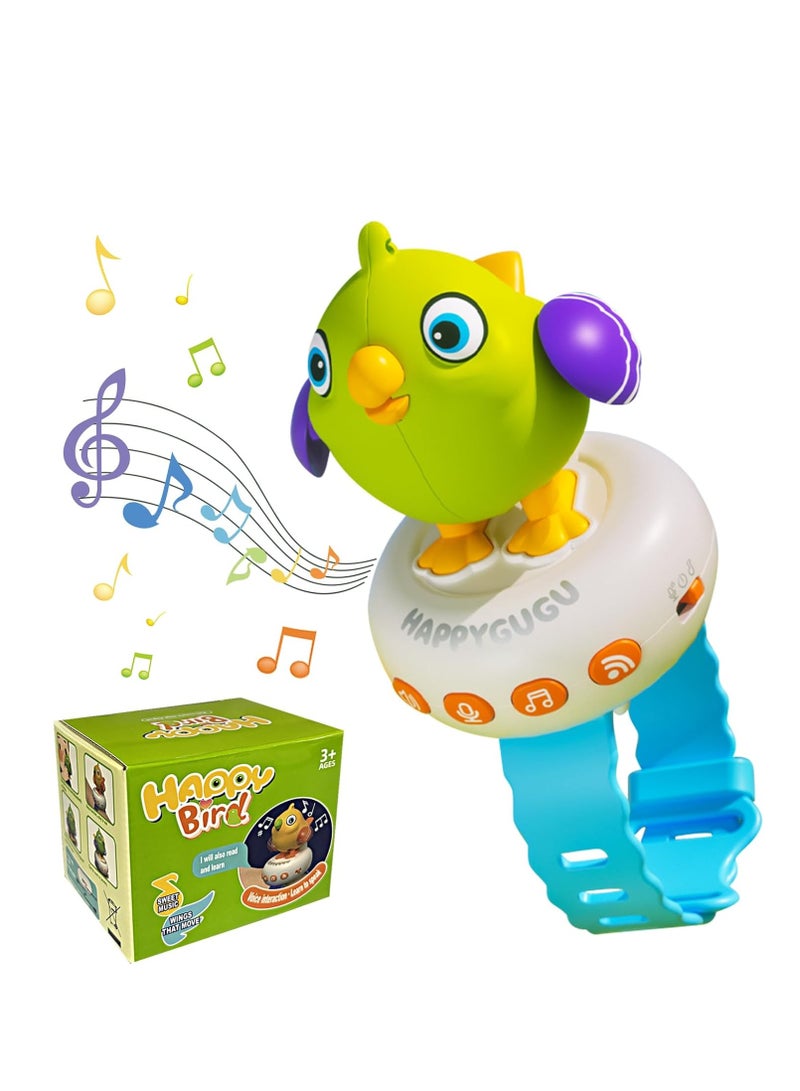 Interactive Musical Electronic Pets, Early Educational Learning Toys with 26 Songs & Recording, Interactive Pets Talking Bird for Kids, 1 2 3 4 Year Old Boy Girl Birthday Gift, Purple