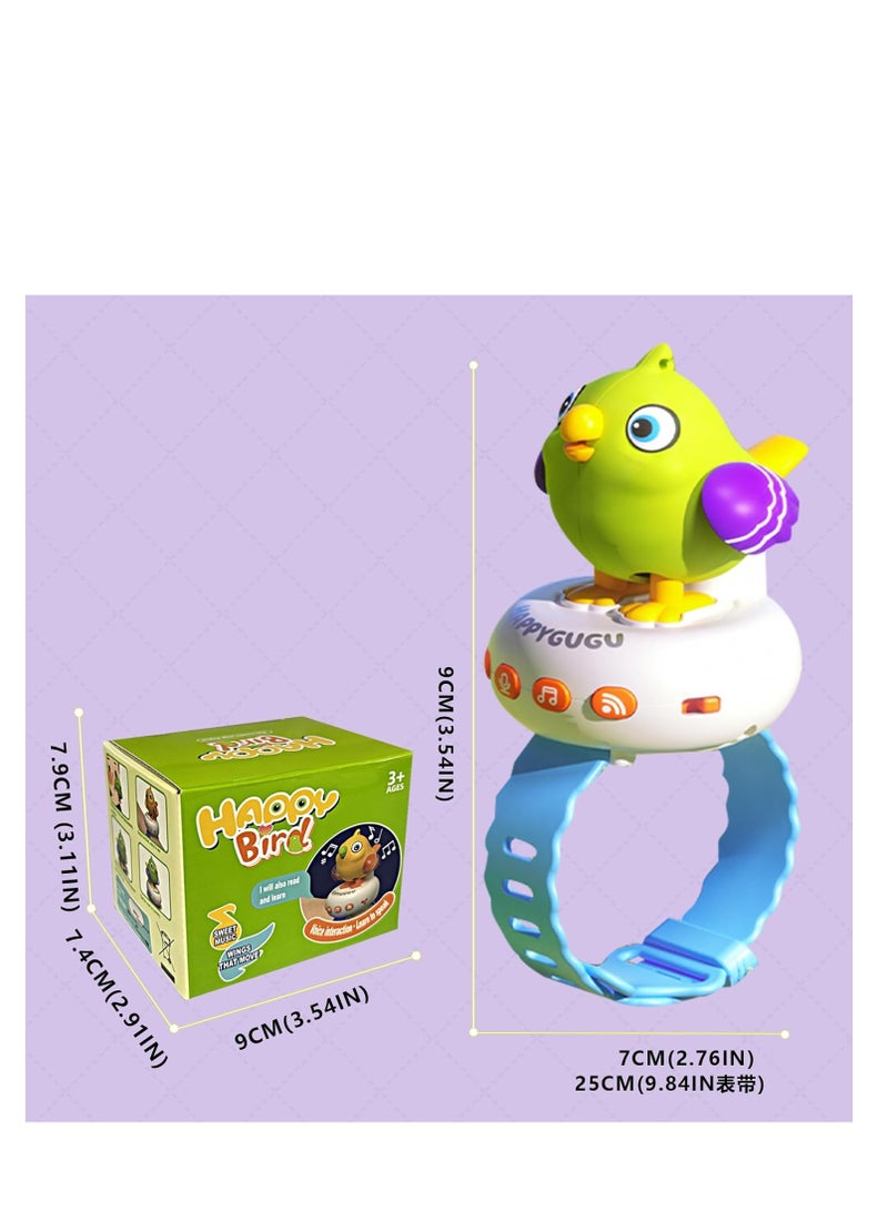 Interactive Musical Electronic Pets, Early Educational Learning Toys with 26 Songs & Recording, Interactive Pets Talking Bird for Kids, 1 2 3 4 Year Old Boy Girl Birthday Gift, Purple