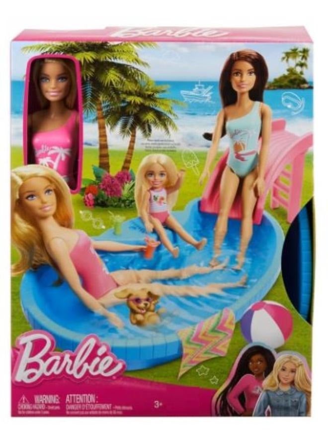 Barbie Pool with Doll Playset HRJ74