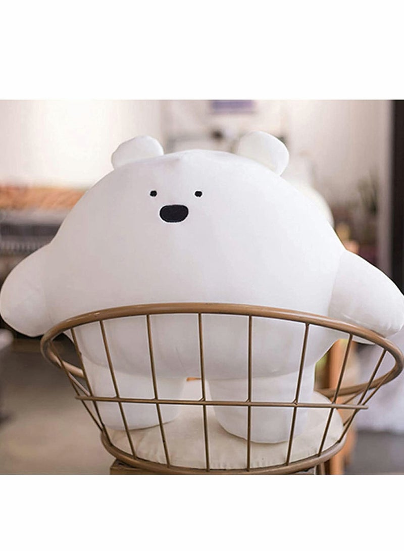 9'' Cute Bear Plush Stuffed Animal Body Pillow Fat Cartoon Cylindrical Body Pillows for Kids, Super Soft Hugging Toy Gifts for Bedding, Kids Sleeping Nap Kawaii Pillow