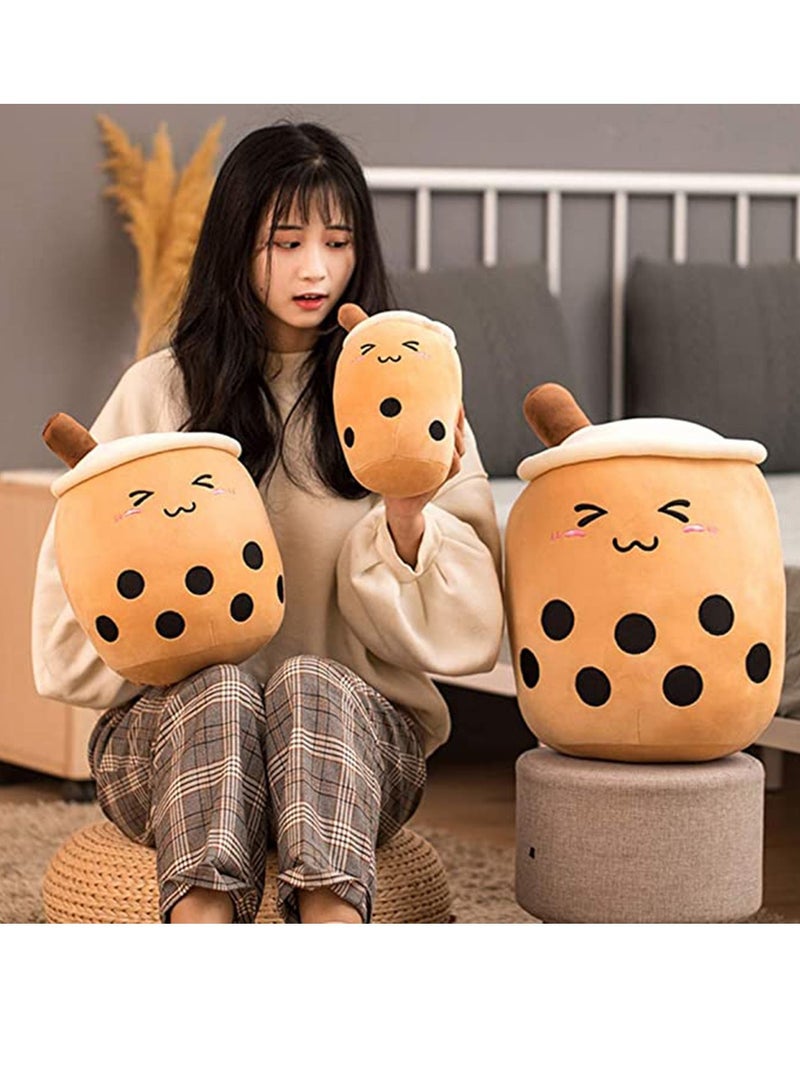 Pillow 13.7 inch Stuffed Boba Plushie Bubble Tea Plush Pillow Soft Milk Tea Shaped Plush Stuffed Pillow, Kawaii Plush Toy Gifts for Boys Girls