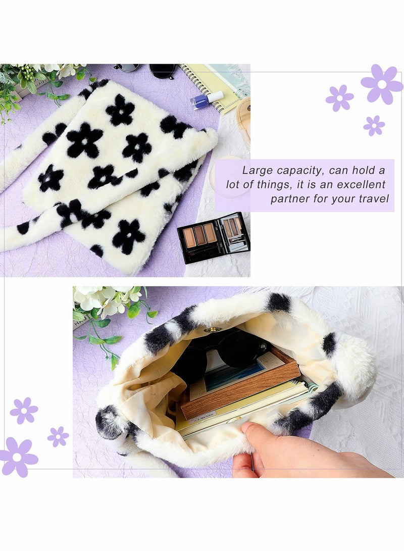 Plush Underarm Bag, Ladies Fluffy Shoulder Bag, Women Y2K Furry Purse Fluffy Tote Bag for Autumn and Winter