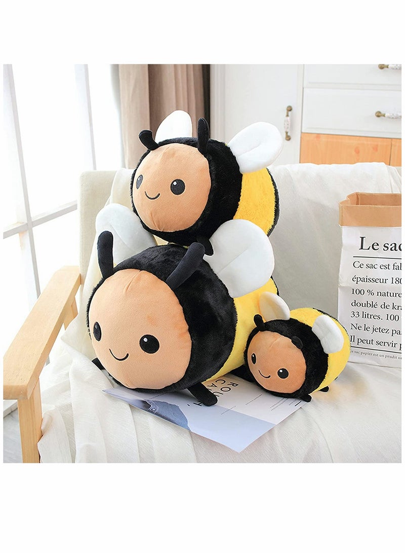 Bee Plush Toy Super Soft Bee Plush Doll Kawaii Honeybee Plush Pillow Cushion Animal Stuffed Plush Doll Halloween Birthday Gift for Kids Boys Girls 30cm