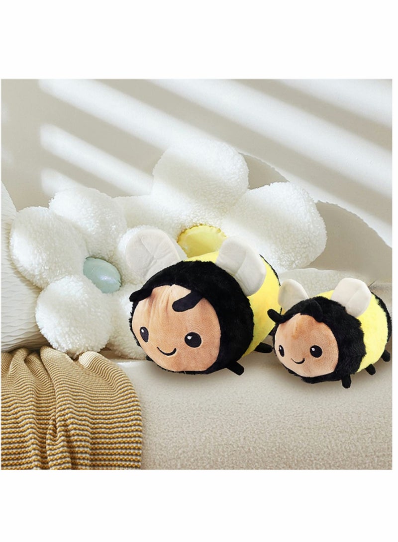 Bee Plush Toy Super Soft Bee Plush Doll Kawaii Honeybee Plush Pillow Cushion Animal Stuffed Plush Doll Halloween Birthday Gift for Kids Boys Girls 30cm