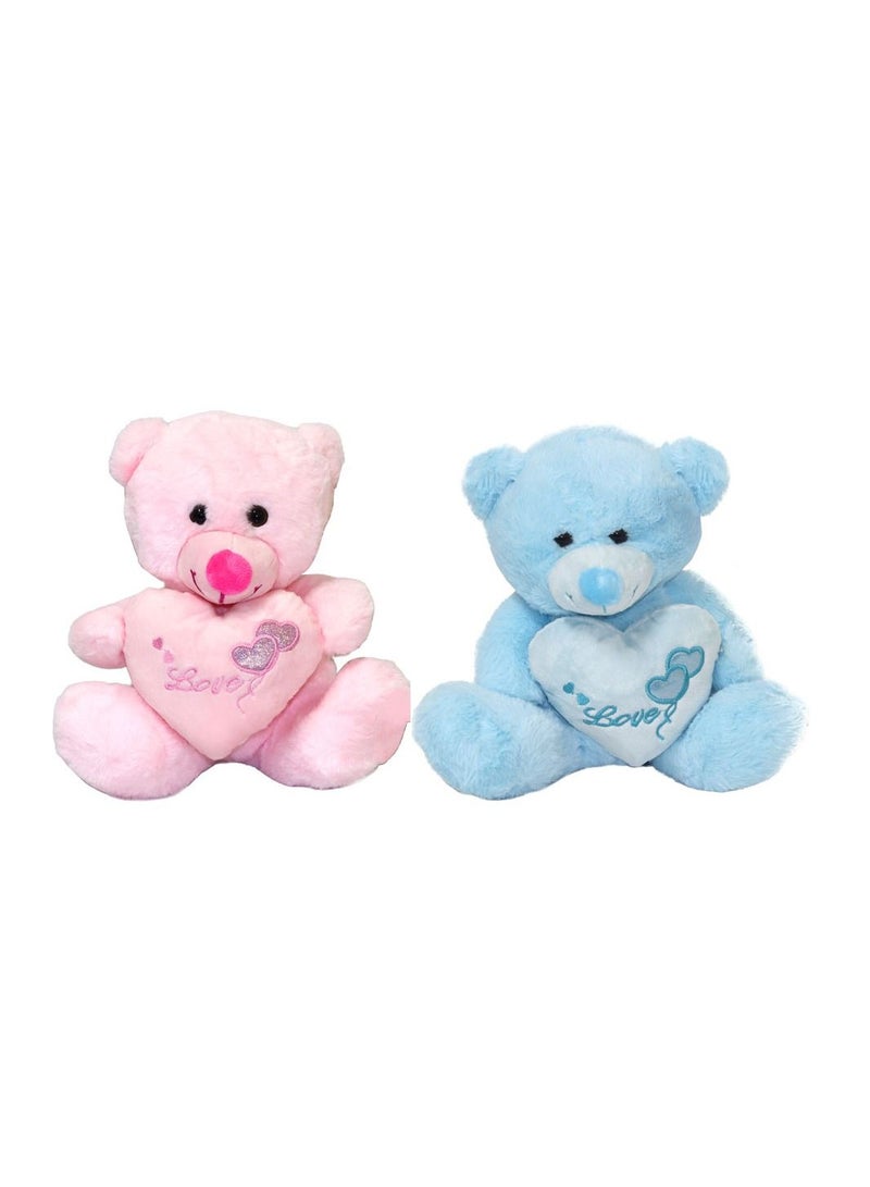 2-Piece Bear Plush Toy 25 CM