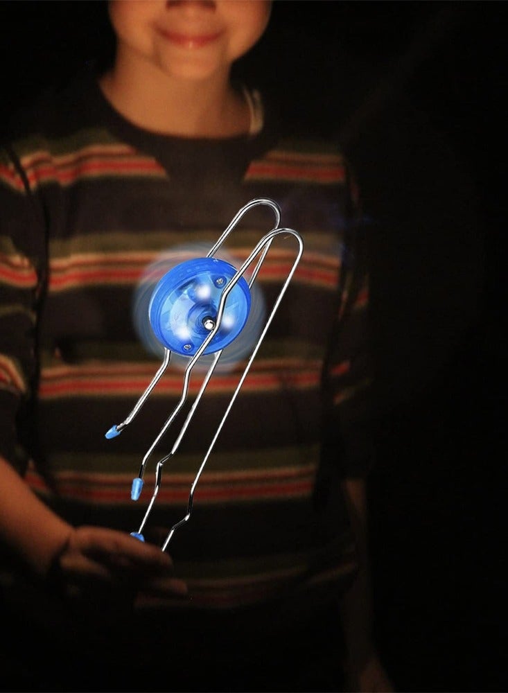 3 Pack Retro Magic Rail Twirlers, Kids Classic Vintage Toys, Light Up Magnetic Gyro Wheel Fidget Toys, Old Fashioned Trick Yoyo Gravity Stunt Toys Cool Fun Unique Gifts for 3+ Year Old Boys Girls