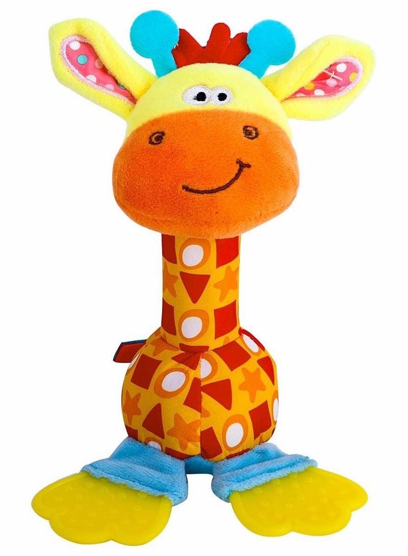 Baby Soft Rattles Shaker, Infant Developmental Hand Grip Baby Toys, Baby Sensory Learning Toys with Teether