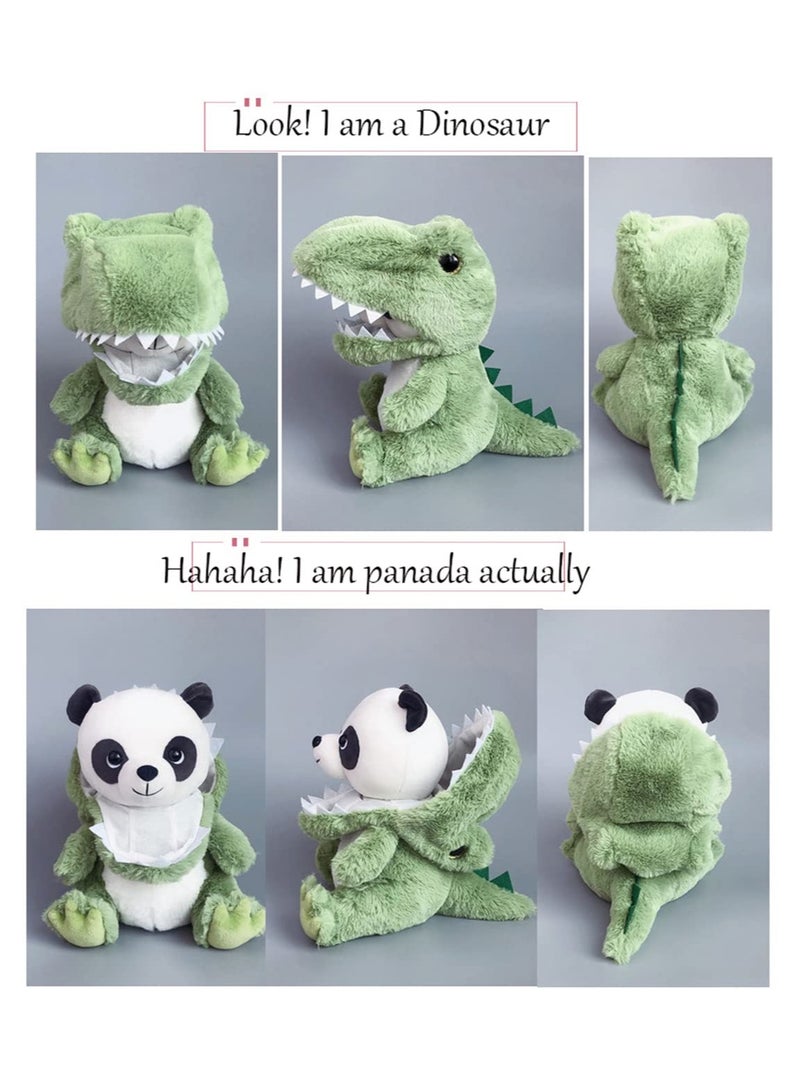 SYOSI Panda Stuffed Animals Plush, Dinosaur Plush Toy Lovely Panda and Dinosaur Plush Toy Soft Plush Stuffed Animal for Baby, Boy, Girls Birthday Gift