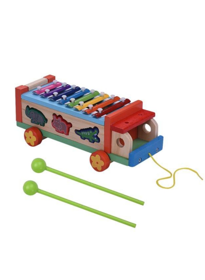Wooden Xylophone Piano Car - 8 Tunes