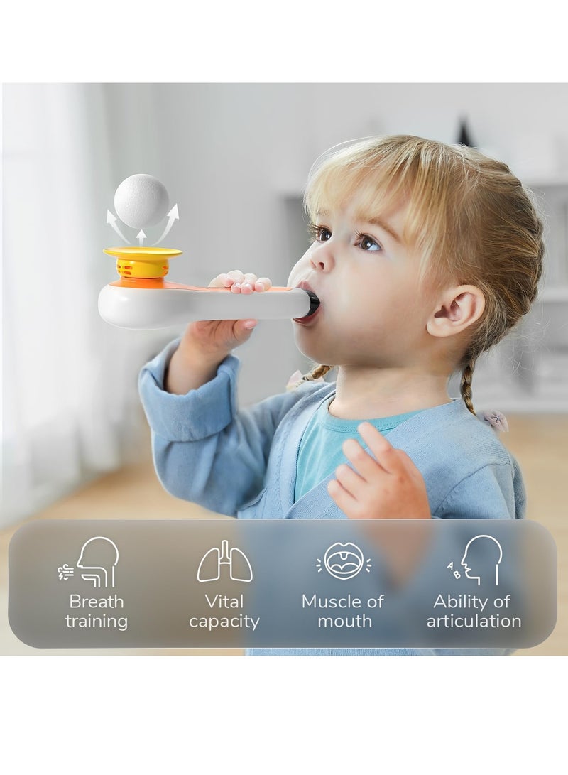 3-in-1 Montessori Toy for Toddler with Whistle, Ball Blowing, Floating Blow Pipe Balls – Sensory Baby Toy, Fine Motor Skills, Learning Educational Toy for Boys Girls Gifts
