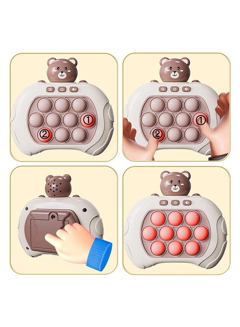 SYOSI Button Puzzle Game Machine, Bear, Sensory Fidget Toys, Game Controller Bubble Sensory Fidget Toy, Stress Anxiety Relief Sensory Toys for Kids and Adults