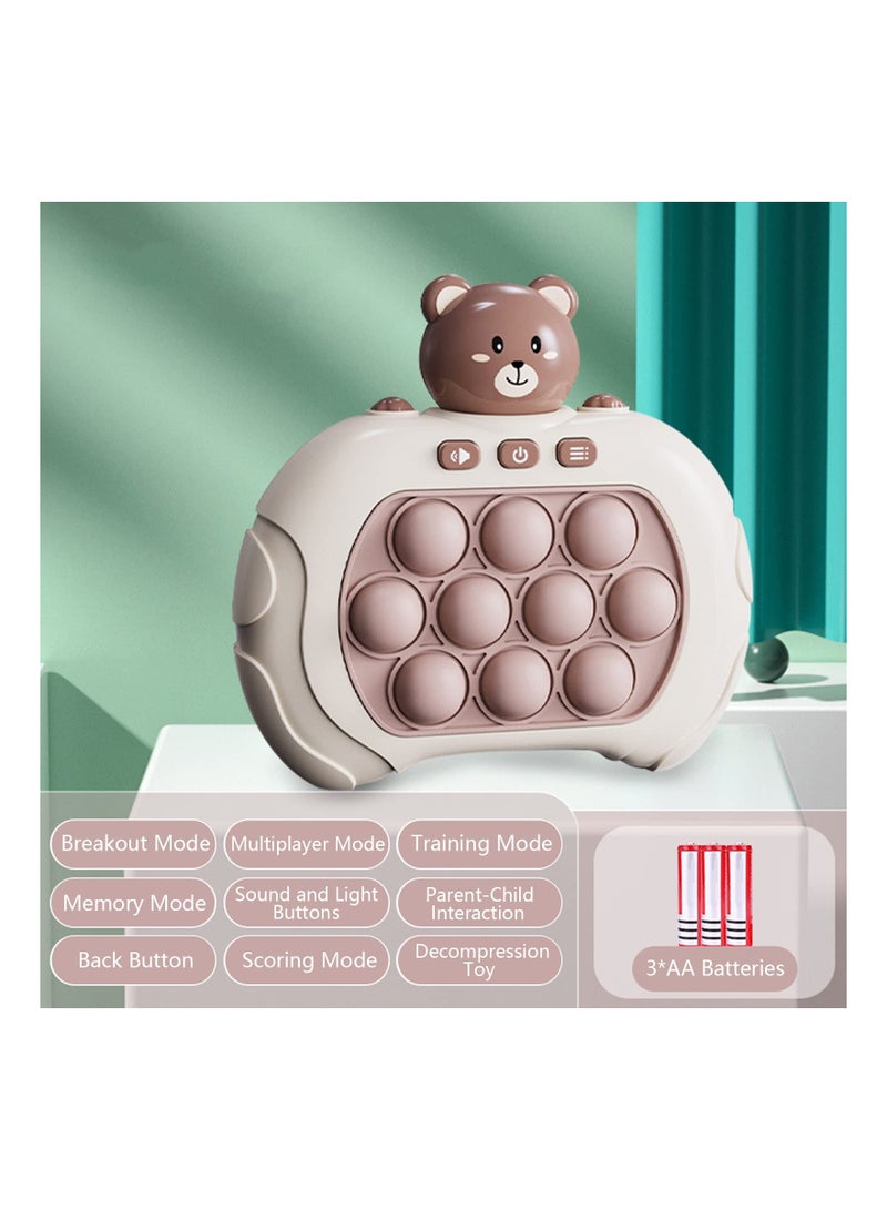 SYOSI Button Puzzle Game Machine, Bear, Sensory Fidget Toys, Game Controller Bubble Sensory Fidget Toy, Stress Anxiety Relief Sensory Toys for Kids and Adults