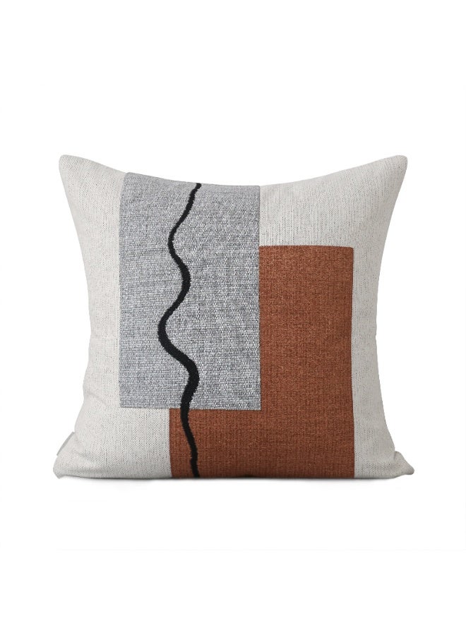 Noir And Tangerine Cushion