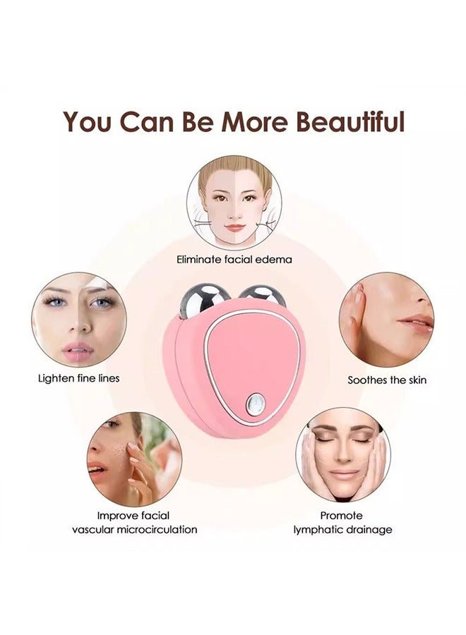 Mini Microcurrent Facial Device with Sonic Vibration, Face Sculpting Tool, Instant Face Lift Firm and Contour Reduce, Double Chin Lift, Increases Absorption of Facial Skin Care Products