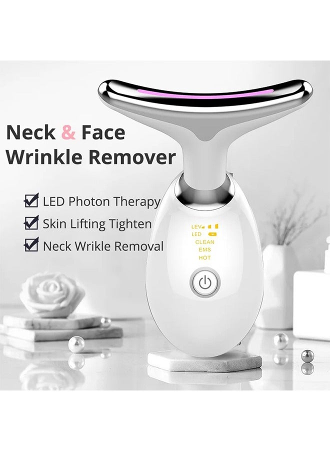 Intense Pulsed Light Wrinkles Reducing Instrument, Face and Neck Massager, Double Chin Reducer Vibration Massager, Skin Rejuvenation Beauty, Lifting and Tightening Sagging Skin Skin, 3 Llight Modes