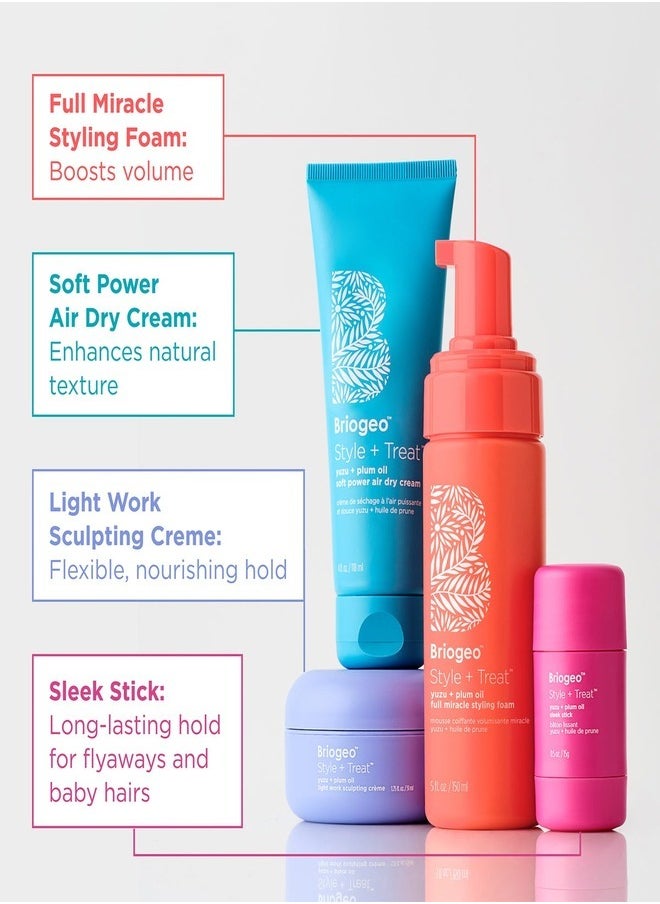 Briogeo Style + Treat™ Yuzu + Plum Oil Sleek Stick 15g Frizz Control & Glossy Finish for All Hair Types