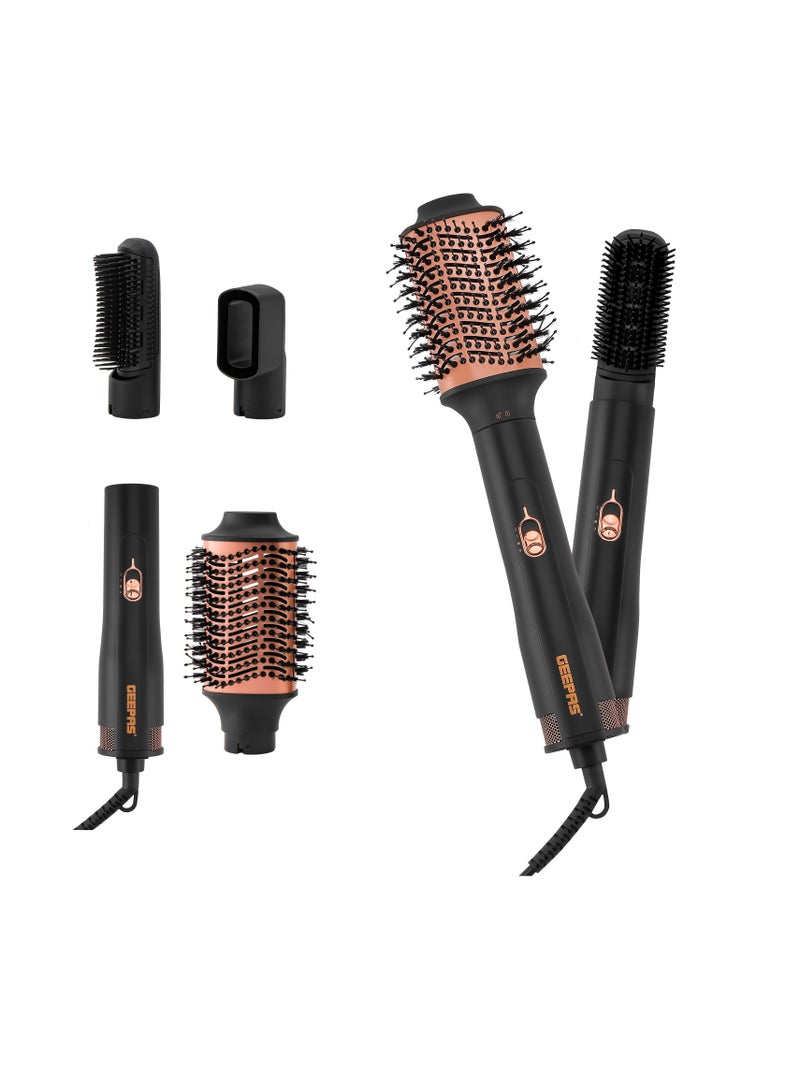 4-IN-1 Hair Styles | 3 Speed, 3 Heat Settings 1200W| 360-Degree Swivel Cord and Hanging Function| Perfect for Salon and At Home Styling, Three Interchangeable Heads| 2 Years Warranty GH86067